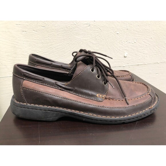 NUNN BUSH SZ BROWN GENUINE LEATHER LACE UP  MEN BOAT SHOES SIZE US 12M main image 8